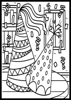 New Year Colouring Pages 5