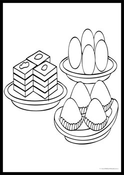 Holi Colouring Pages 6,  holi theme colouring pages, holi colouring worksheets for children