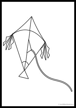 Kite Colouring Pages 1