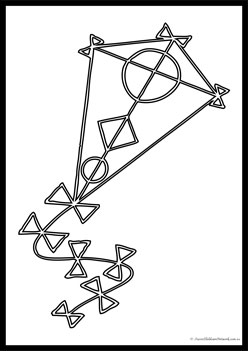 Kite Colouring Pages 5