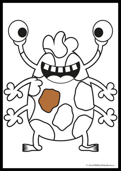 Monster Colour Worksheet 10