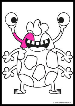 Monster Colour Worksheet 2