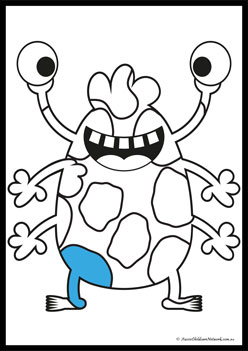 Monster Colour Worksheet 5