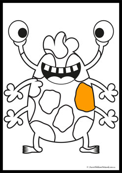 Monster Colour Worksheet 7
