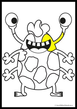 Monster Colour Worksheet 8