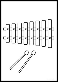 Musical Instruments Colouring Pages 1