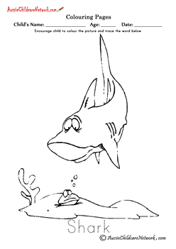 coloring pages of ocean animals coloring Shark