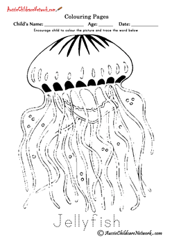 coloring pages ocean life colouring Jellyfish
