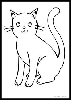Pet Colouring Pages Cat