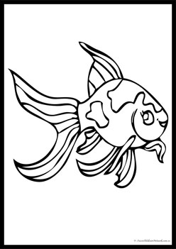 Pet Colouring Pages Goldfish