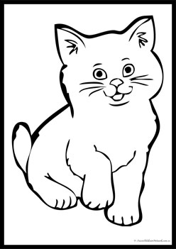 Pet Colouring Pages Kitten
