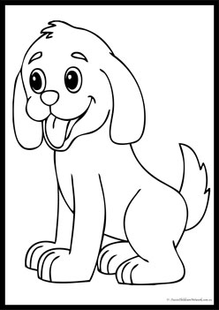 Pet Colouring Pages Puppy
