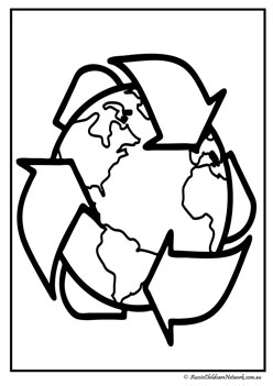 Recycling Colouring Pages - Aussie Childcare Network