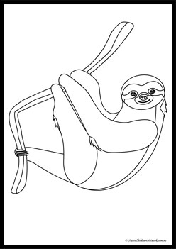 Sloth Colouring Pages 8