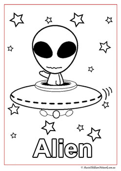 alien space colouring pages solar system planet colouring worksheets