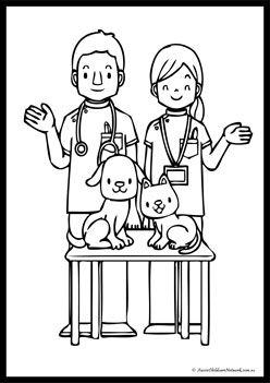 Veterinary Hospital Colouring Pages 10