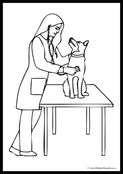 Veterinary Hospital Colouring Pages 3