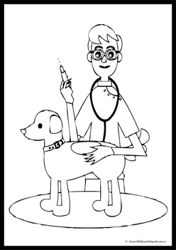Veterinary Hospital Colouring Pages 5