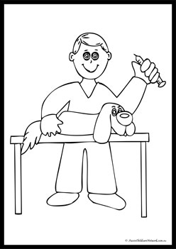 Veterinary Hospital Colouring Pages 8