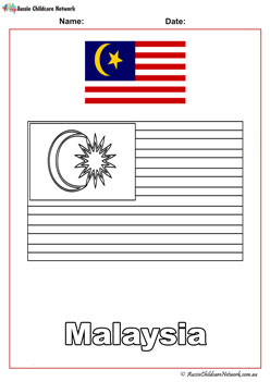Malaysia Flag Colouring