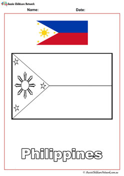 Philipines Colour Flag Worksheet