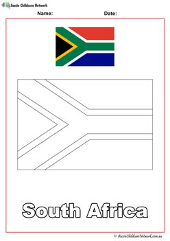 South Africa Colouring Page
