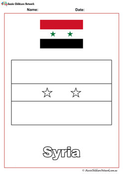 Syria Flag For Colouring