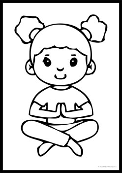 Yoga Colouring Pages 14, yoga printables for free