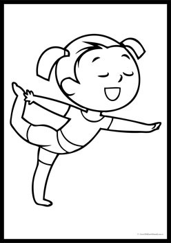 Yoga Colouring Pages 7, yoga asanas for children