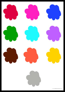 Bunny Tail Colour Match All, learning colours worksheets, recognising colours worksheets for preschoolers, Easter colours worksheets for children, colours worksheets, primary colours worksheets, secondary colours worksheets