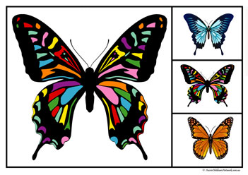 Butterfly Matching Clipcards Set5
