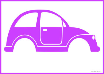 Car Wheel Colour Match Purple,  colour matching worksheets for children, preschool learning colours printables, recognising colour worksheets, car theme colour printables