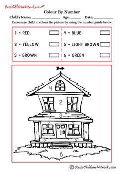 color by numbers coloring pages