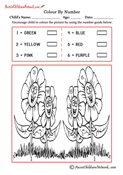 printable color by number pages