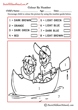 free colour by number worksheets