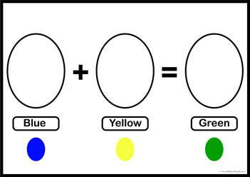 Colour Mixing Worksheet 2, primary colours