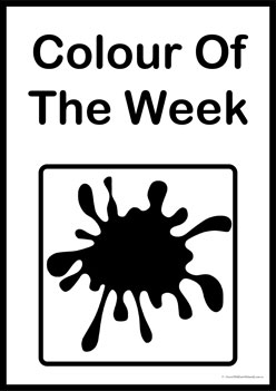 Colour Of The Week Black, learning colours posters