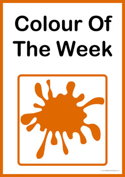 Colour Of The Week Brown, learning secondary colours posters