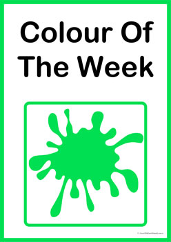 Colour Of The Week Green, colour recognition circle time