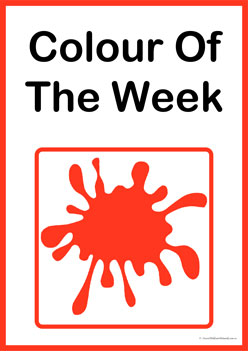 Colour Of The Week Orange, colour recognition group time