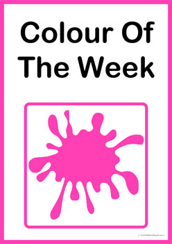 Colour Of The Week Pink, teaching colours