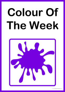 Colour Of The Week Purple, teaching colours preschoolers
