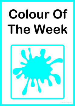 Colour Of The Week Skyblue, preschool learning colours