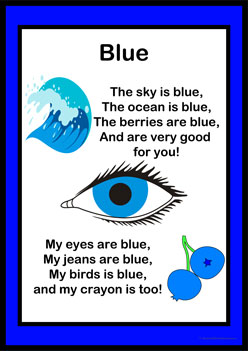 Colour Poems Blue, learning colours