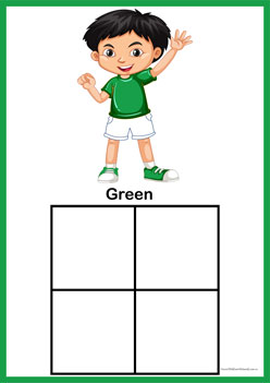 Colour Sorting Cut Paste Green,  colour recognition worksheets for children, colour matching worksheets, learning colours worksheets, primary colour sorting worksheets, secondary colour matching worksheets for preschoolers