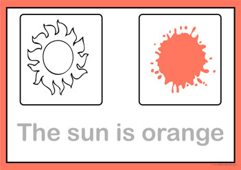 Colour Sentences Orange