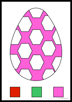 Egg Colour Clipcards Pink,  colour eggs worksheets, easter eggs colour matching worksheets, colour clip cards matching eggs worksheets, colour recognition easter eggs, easter eggs identifying colours worksheets