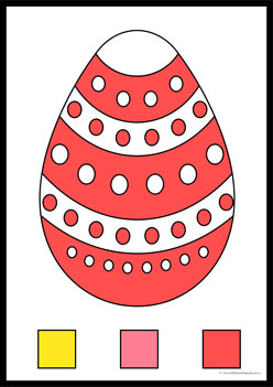 Egg Colour Clipcards Red,  colour eggs worksheets, easter eggs colour matching worksheets, colour clip cards matching eggs worksheets, colour recognition easter eggs, easter eggs identifying colours worksheets