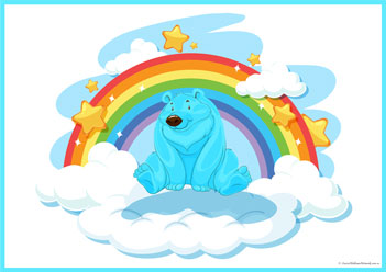 Rainbow Bear Colour Sorting Skyblue, colour sorting game