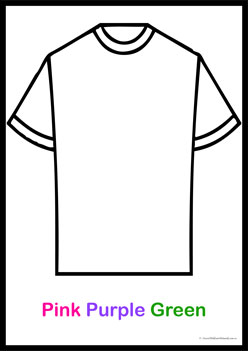 Tshirt Colour Patterns 9,  holi colour theme worksheets, learning colours worksheets, recognising primary and secondary colours for preschoolers, colour patterns worksheets